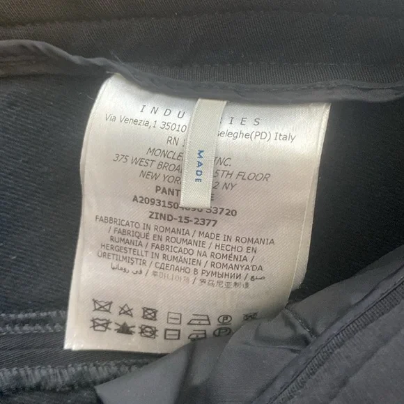 Moncler Women Skinny Black Pants Size 40 XS